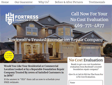 Tablet Screenshot of fortressfoundationsystems.com